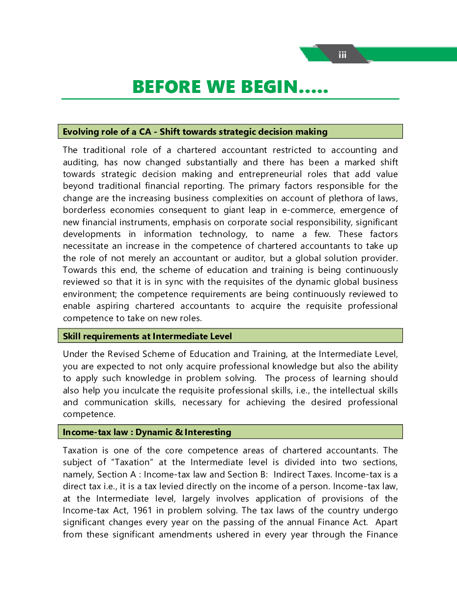 CA Intermediate Taxation  Study Notes - Page 3