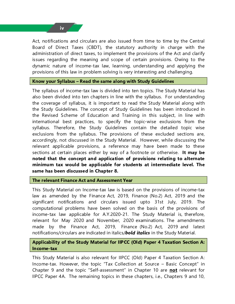 CA Intermediate Taxation  Study Notes - Page 4