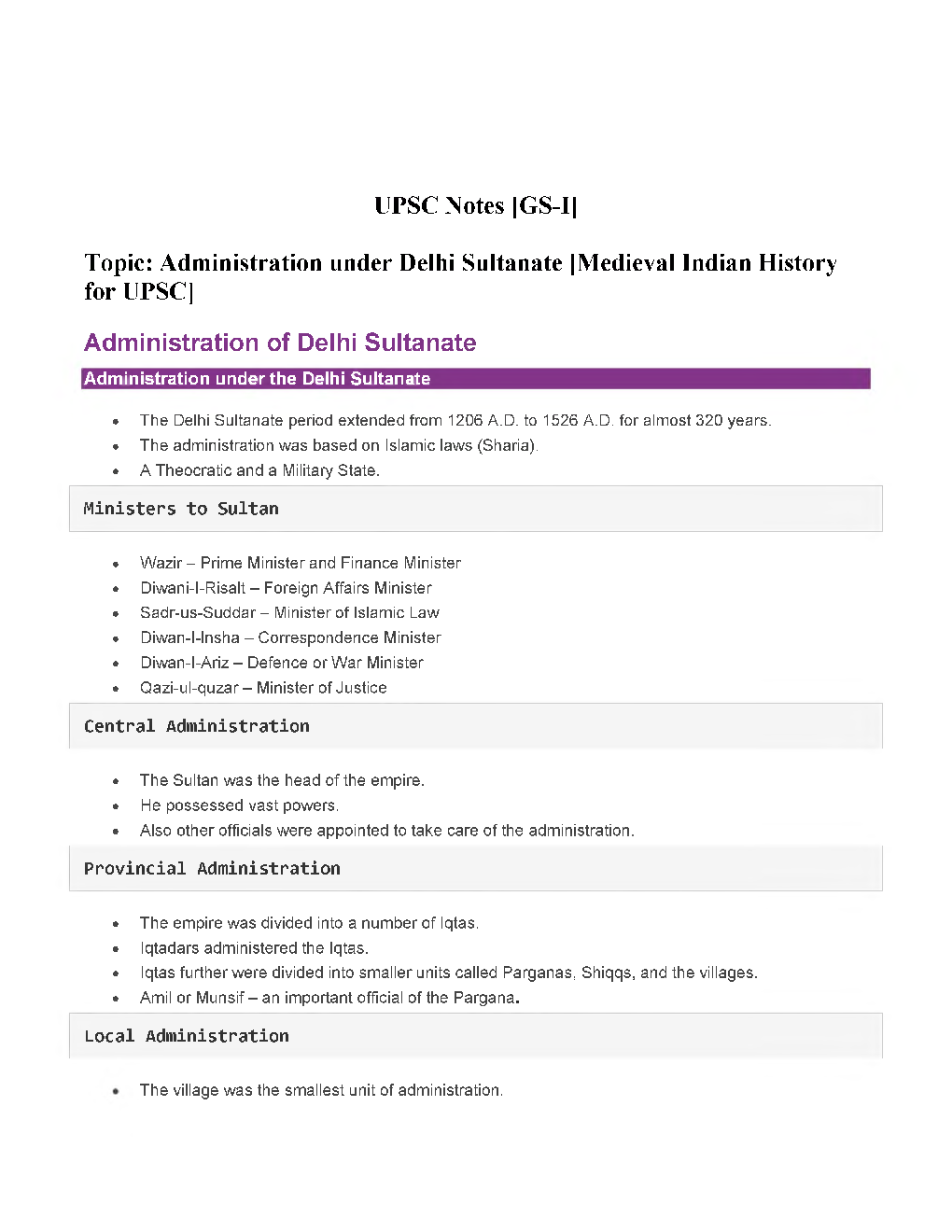 Medieval India Study Material For IAS - Page 2