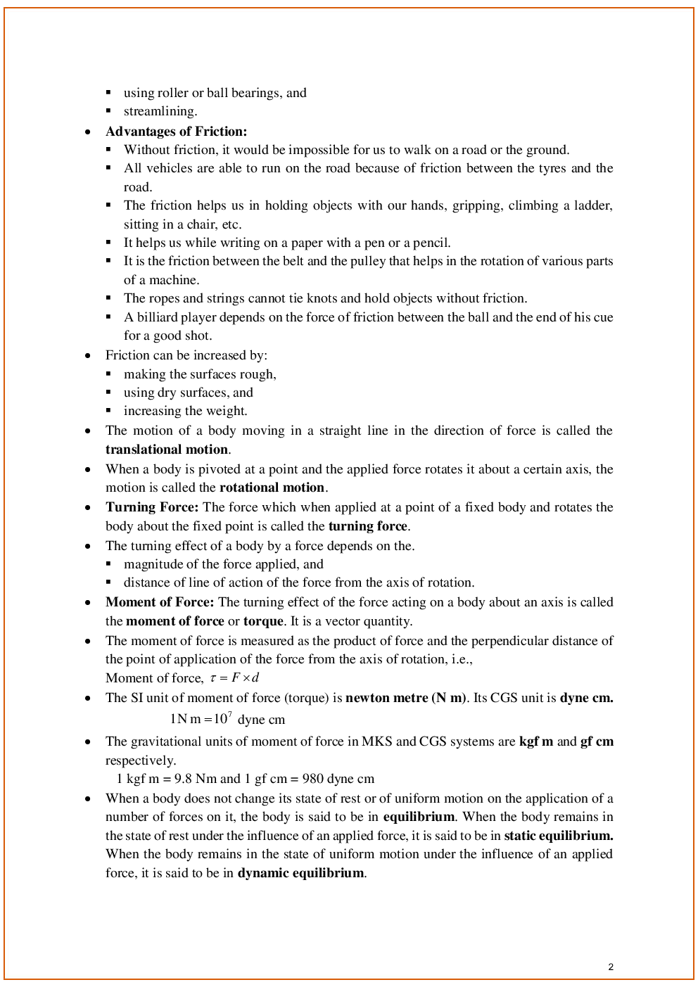 ICSE Revision Notes For Physics Class 10  - Page 3