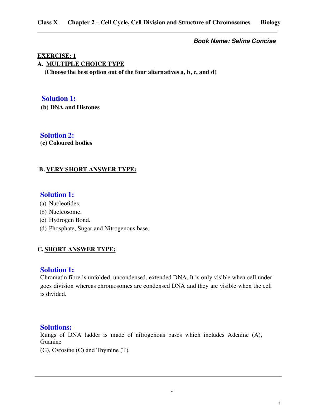 ICSE Selina Textbook Solutions For Biology Class 10  - Page 2