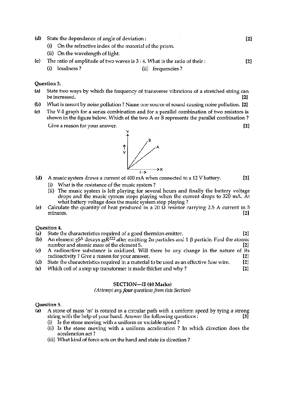 ICSE Sample Paper For Physics Class 10  - Page 3