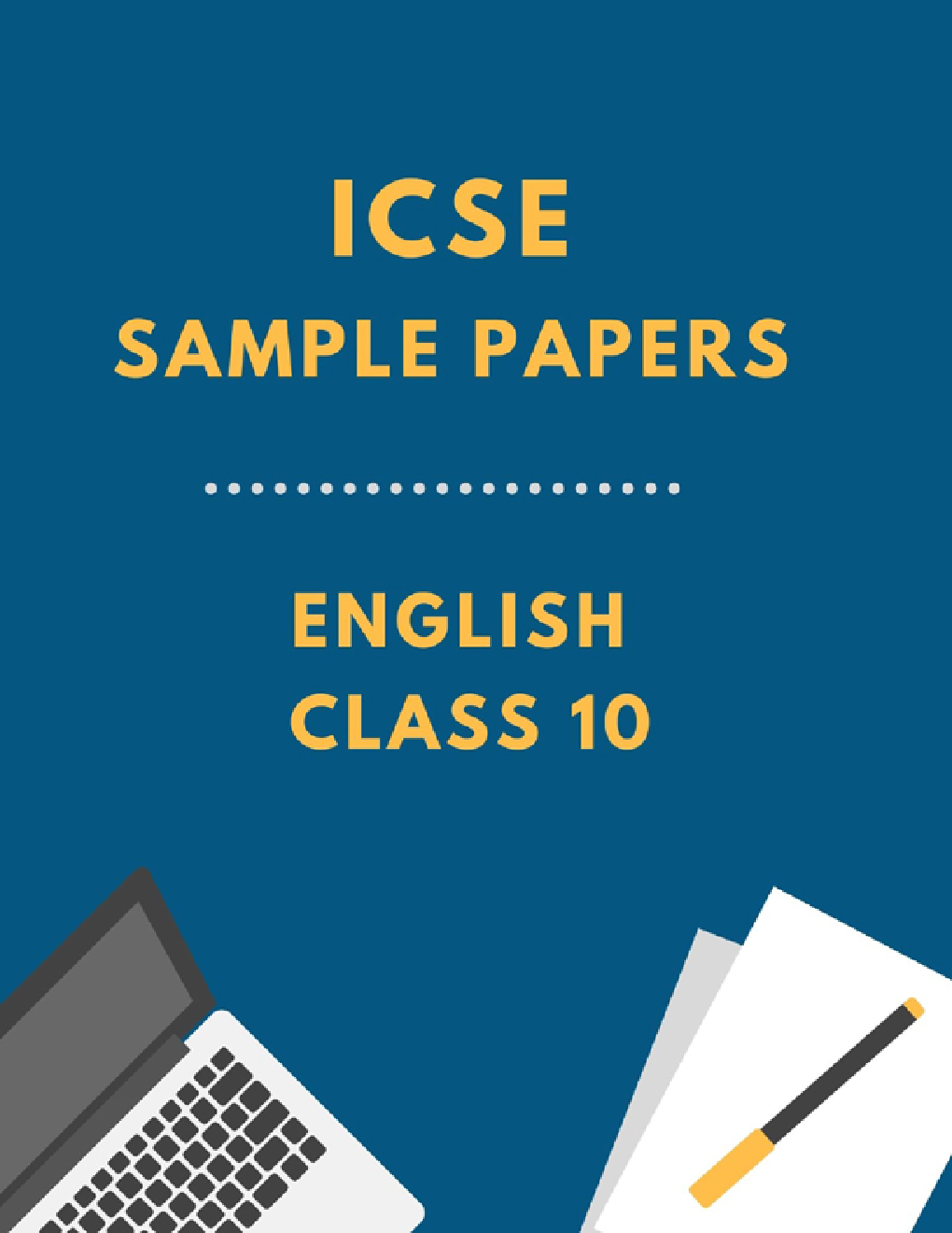 ICSE Sample Paper For English Class 10  - Page 1