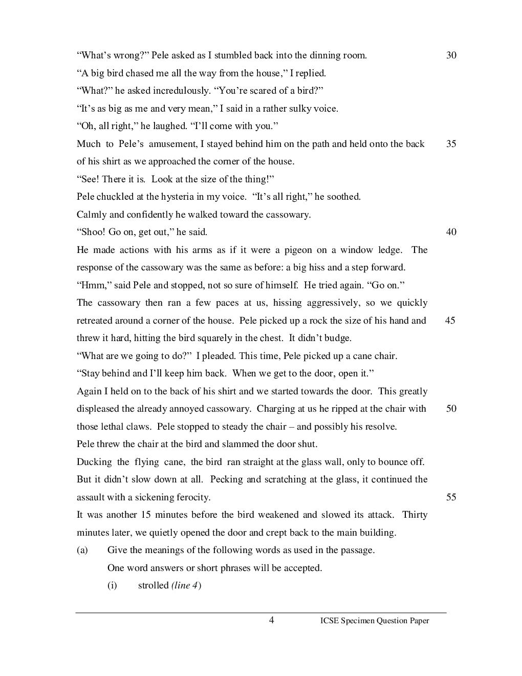ICSE Sample Paper For English Class 10  - Page 5