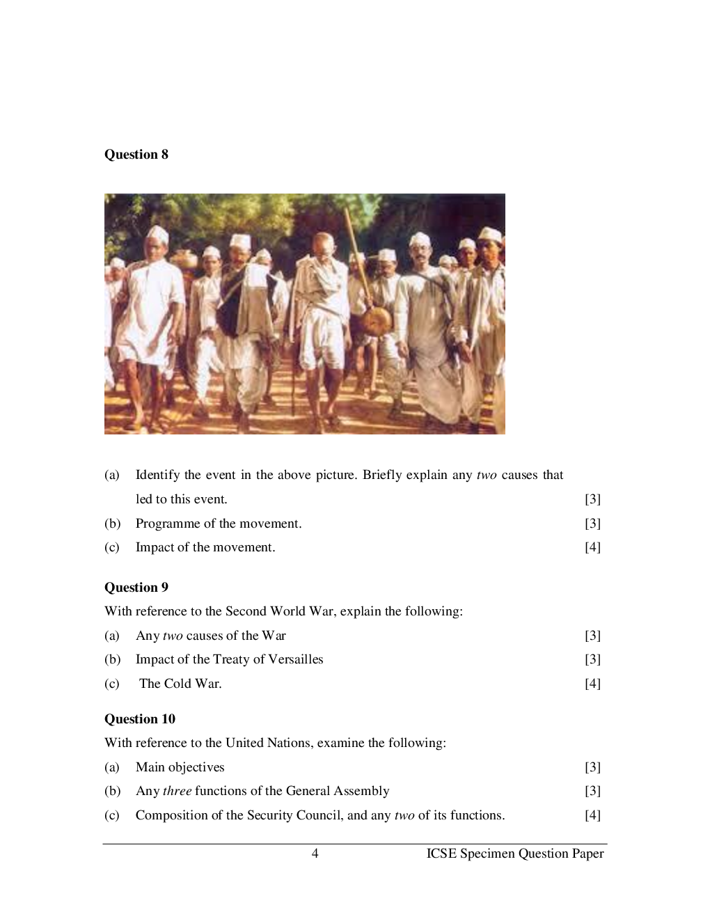 ICSE Sample Paper For History And Civics Class 10  - Page 5