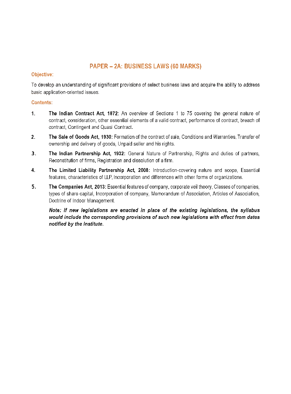 CA Foundation Study Notes Business Laws Section-A Paper-2 - Page 2