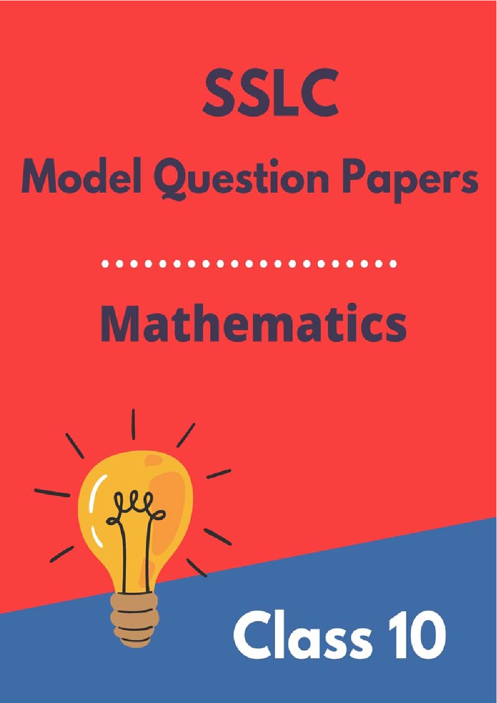 SSLC Model Question Papers For Mathematics Class 10 - Page 1