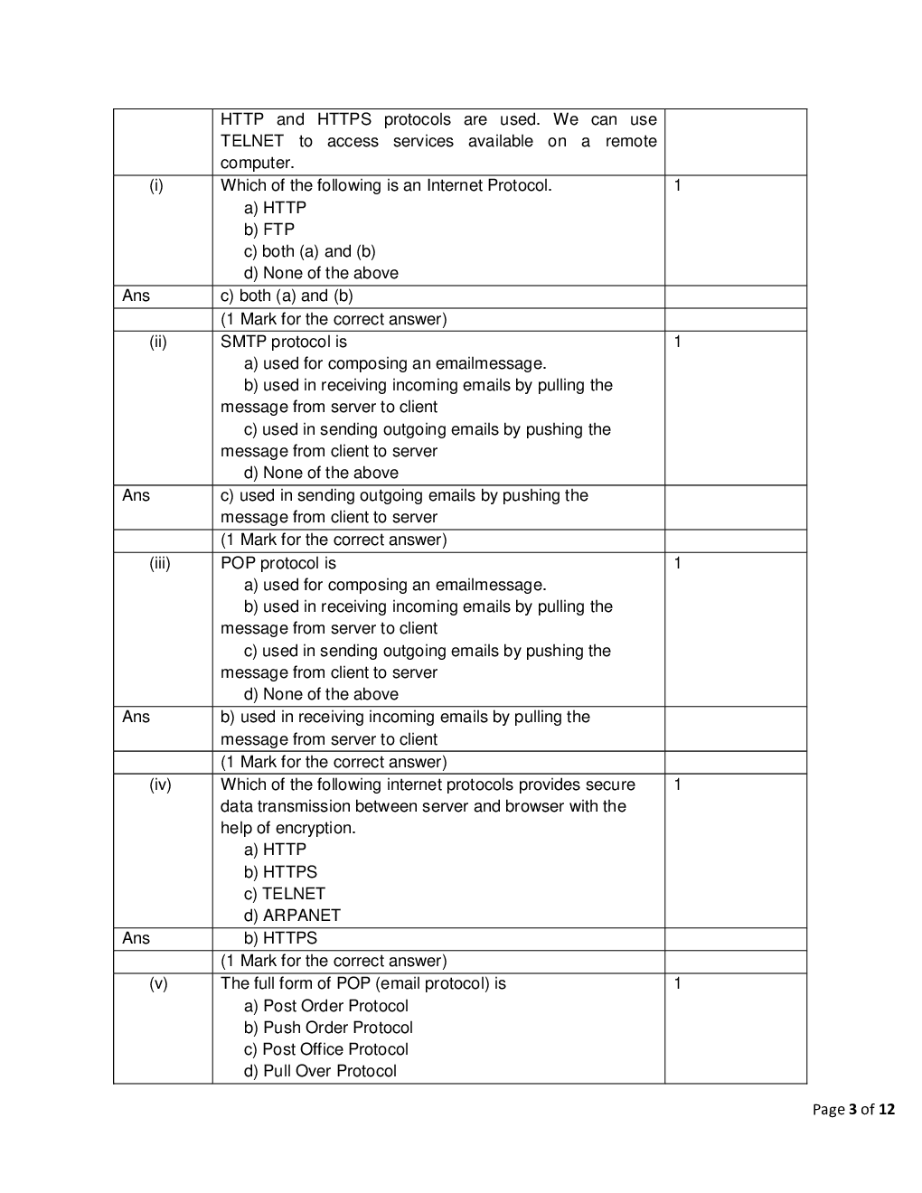 CBSE Sample Question Paper For Computer Applications Class 10 - Page 5