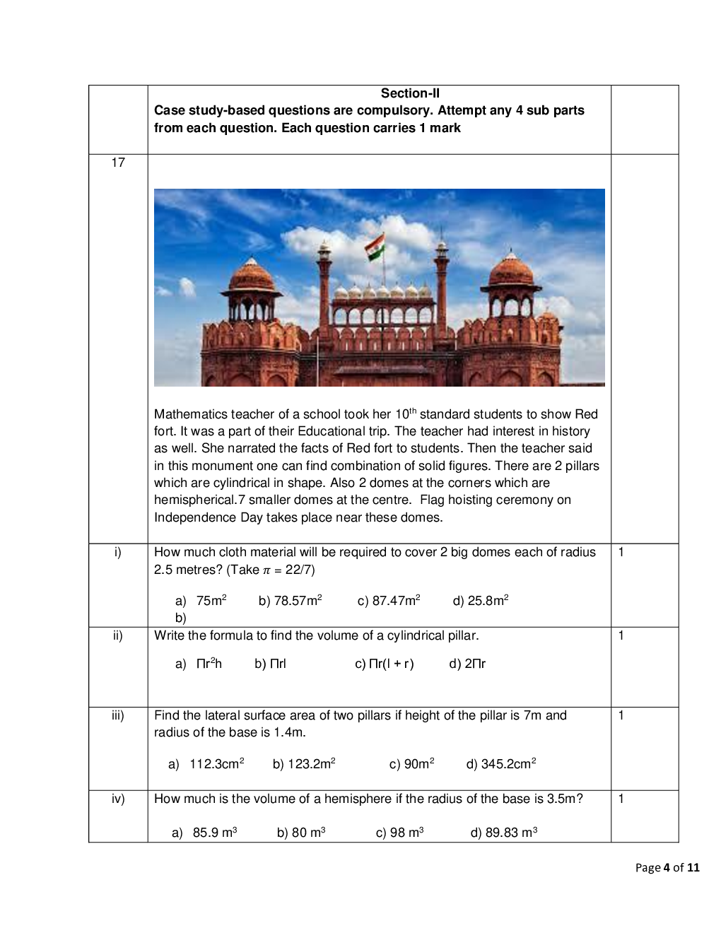 CBSE Sample Question Paper For Mathematics Basic Class 10 - Page 5