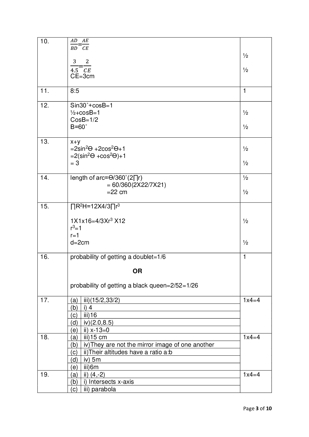 CBSE Sample Question Paper For Mathematics Standard Class 10 - Page 5