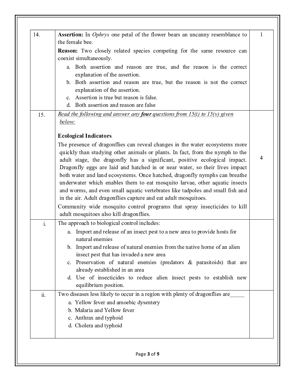 CBSE Sample Question Paper For Biology For Class-12 - Page 4