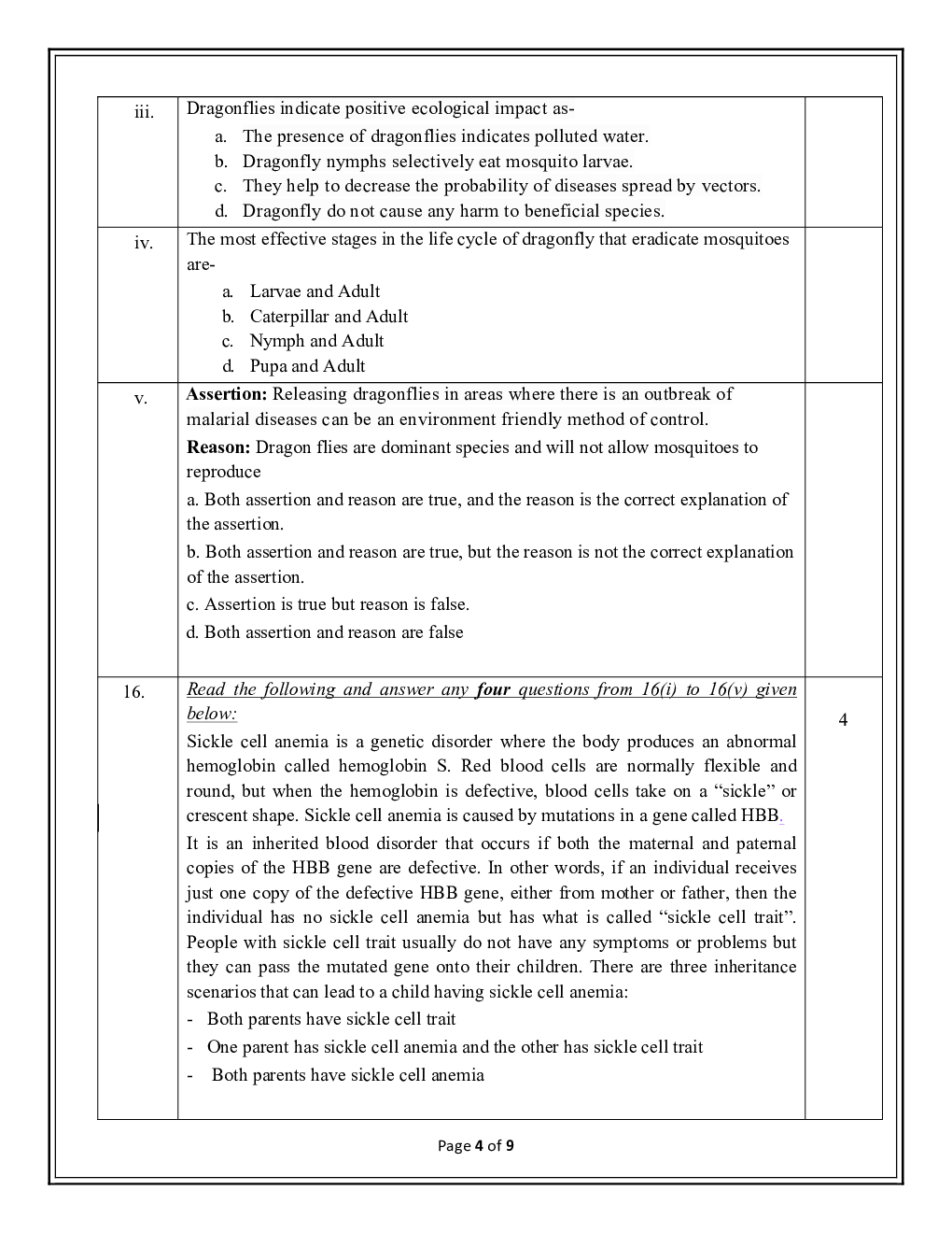 CBSE Sample Question Paper For Biology For Class-12 - Page 5