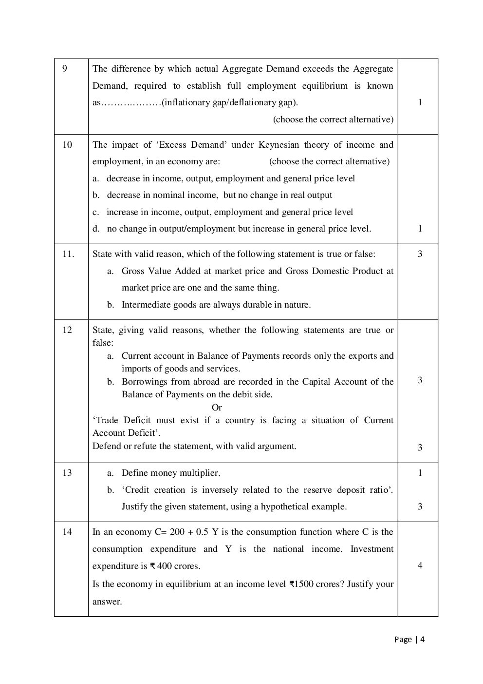 CBSE Sample Question Paper For Economics Class-12 - Page 5