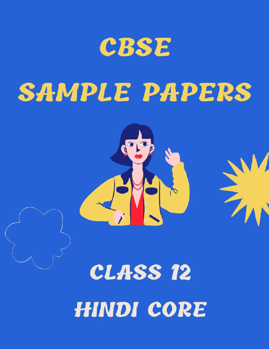 CBSE Sample Question Paper For Hindi Core Class-12 - Page 1