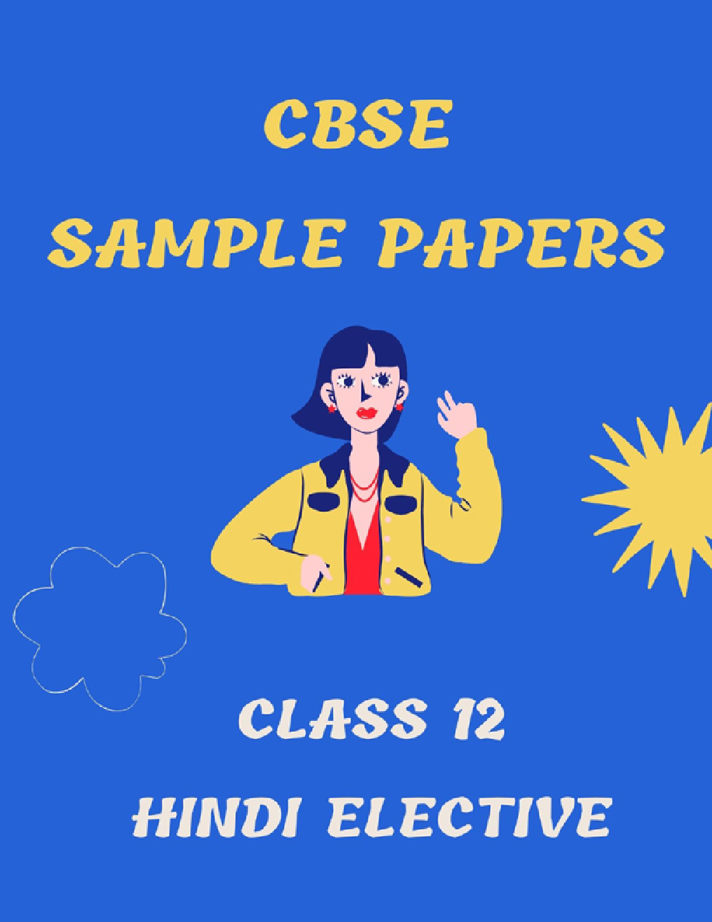CBSE Sample Question Paper For Hindi Elective Class-12 - Page 1