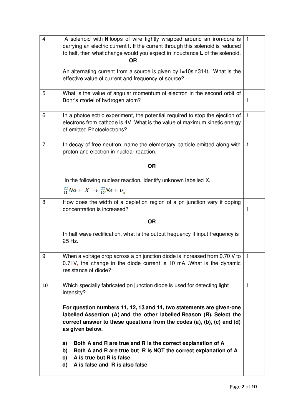 CBSE Sample Question Paper For Physics Class-12 - Page 3
