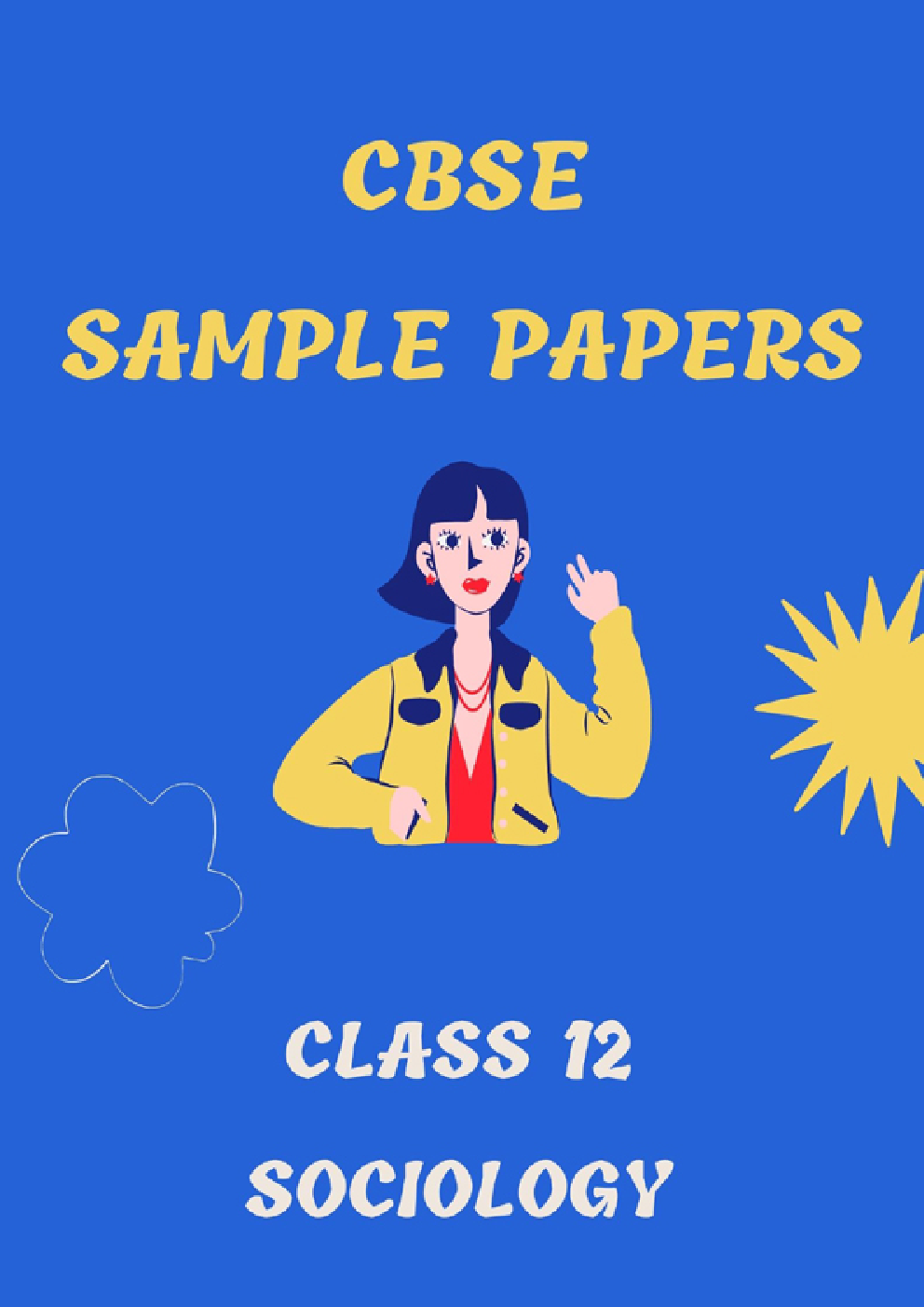 CBSE Sample Question Paper For Sociology Class-12 - Page 1