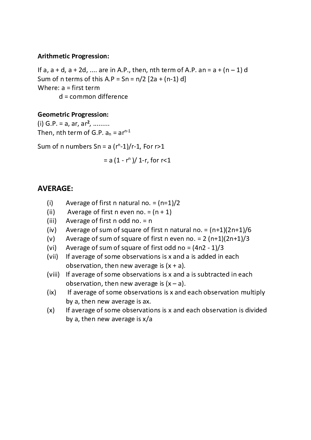 Important Maths Short Tricks Formulas - Page 5