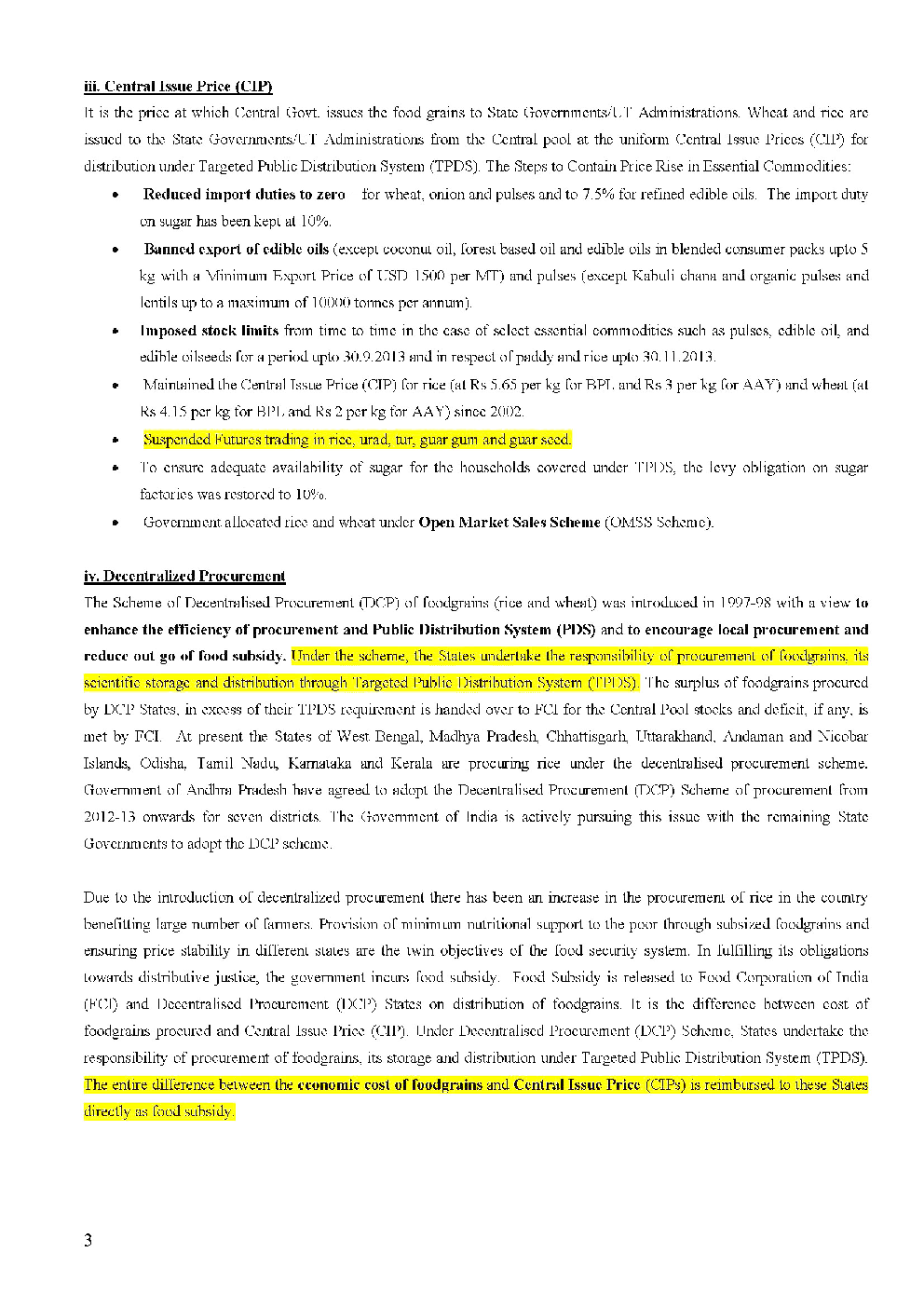 IAS Exam (Economic Development) Subsidies PDS Food Security Study Material - Page 4