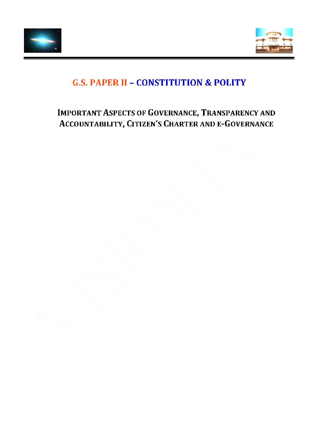 IAS Exam (Polity) Governance Study Material - Page 2