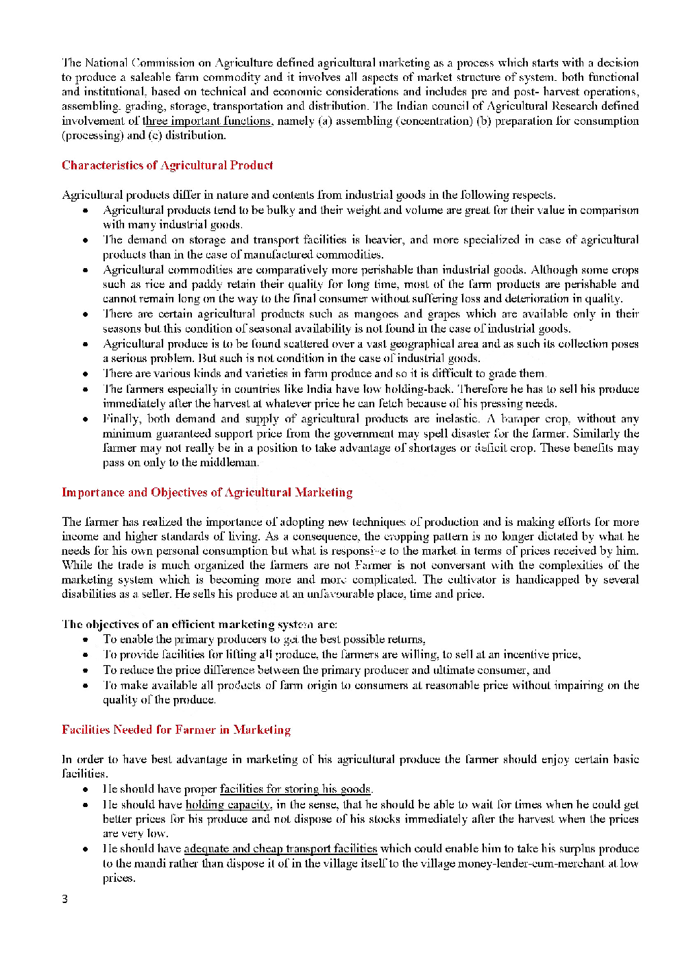 IAS Exam Agriculture Marketing Study Material - Page 4
