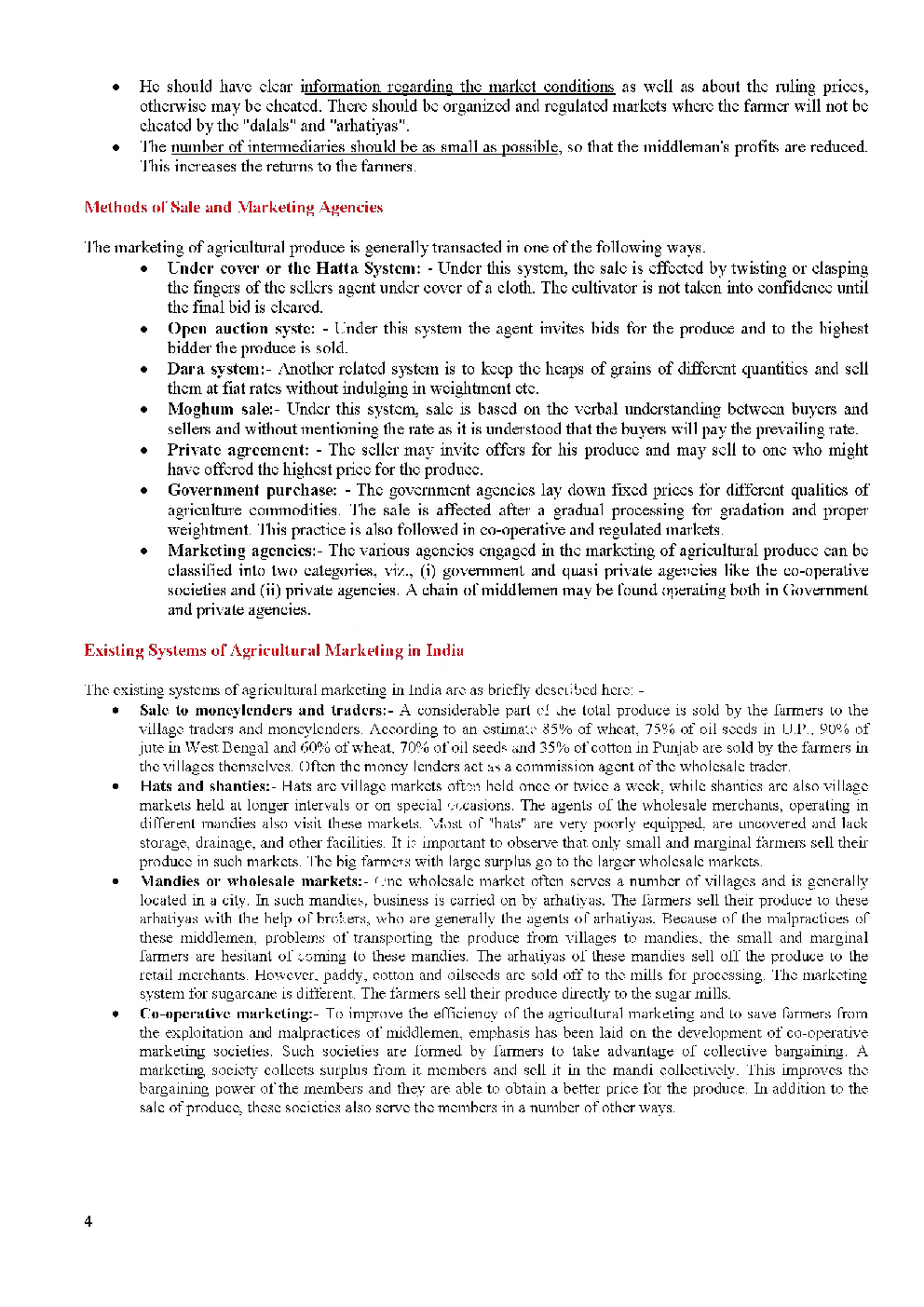 IAS Exam Agriculture Marketing Study Material - Page 5