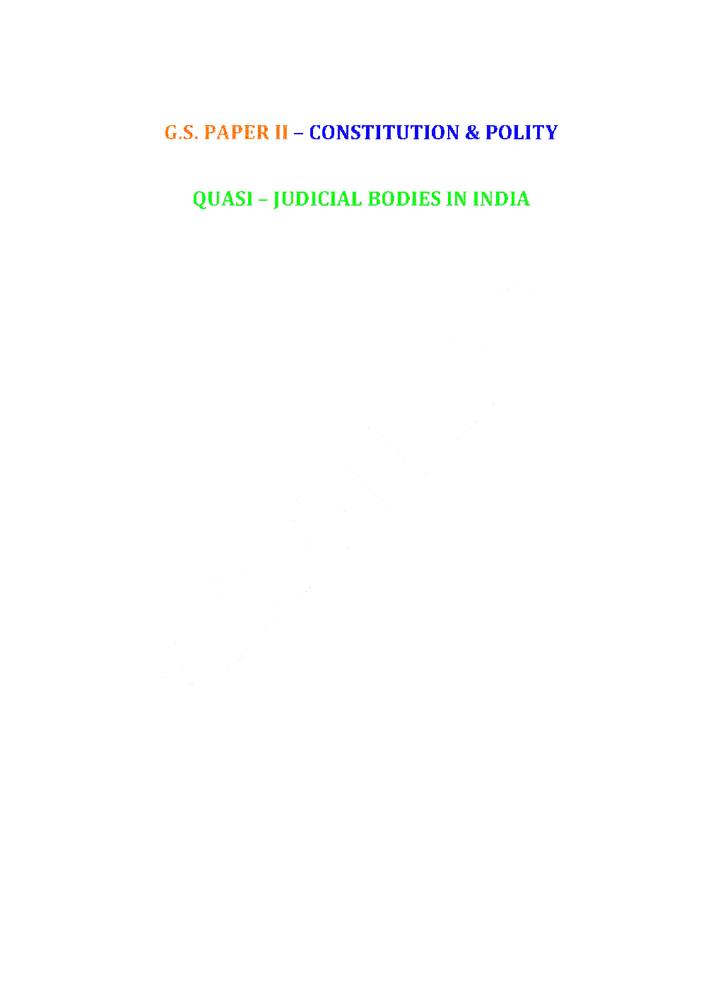 IAS Exam (Polity) Quasi Judicial Bodies In India Study Material - Page 2