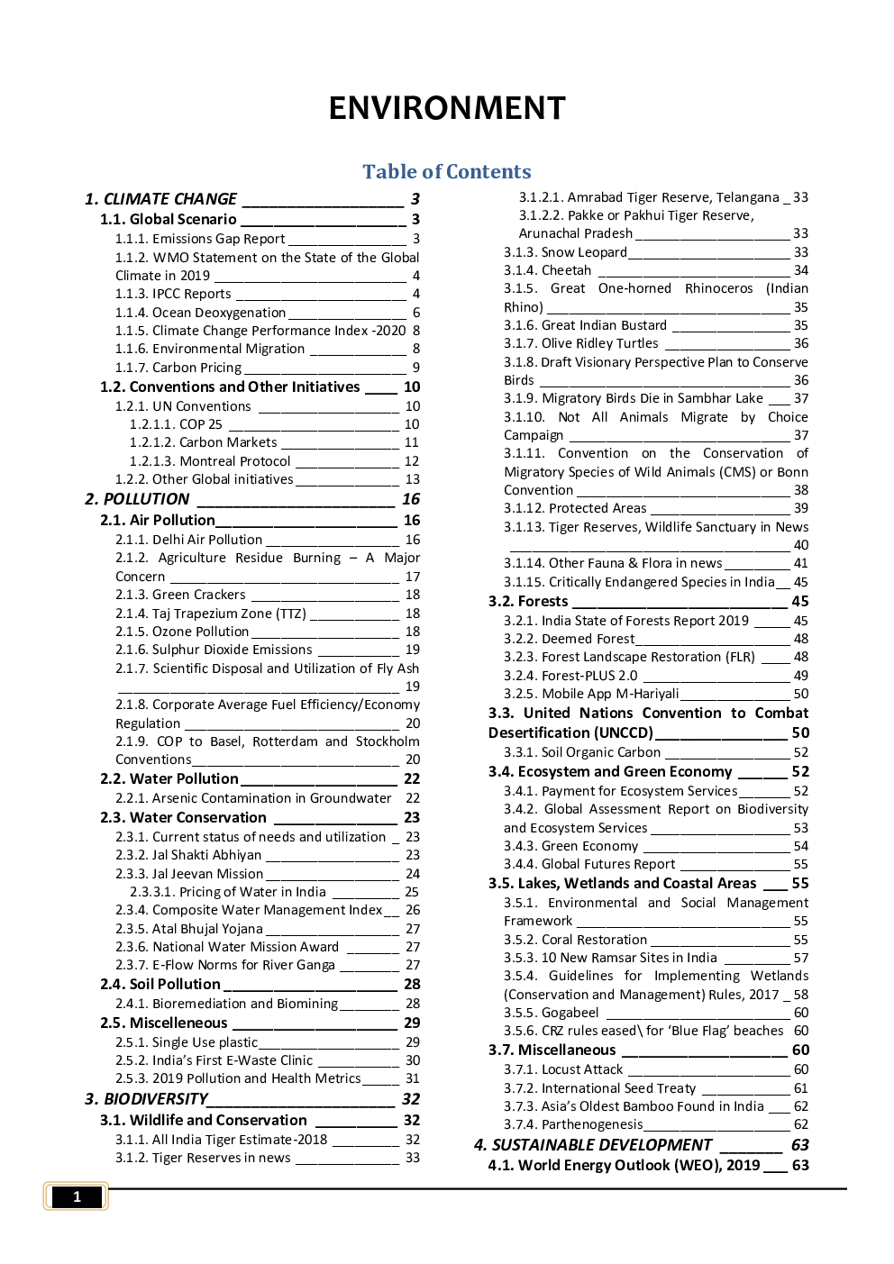 IAS Exam Environment Study Material - Page 2