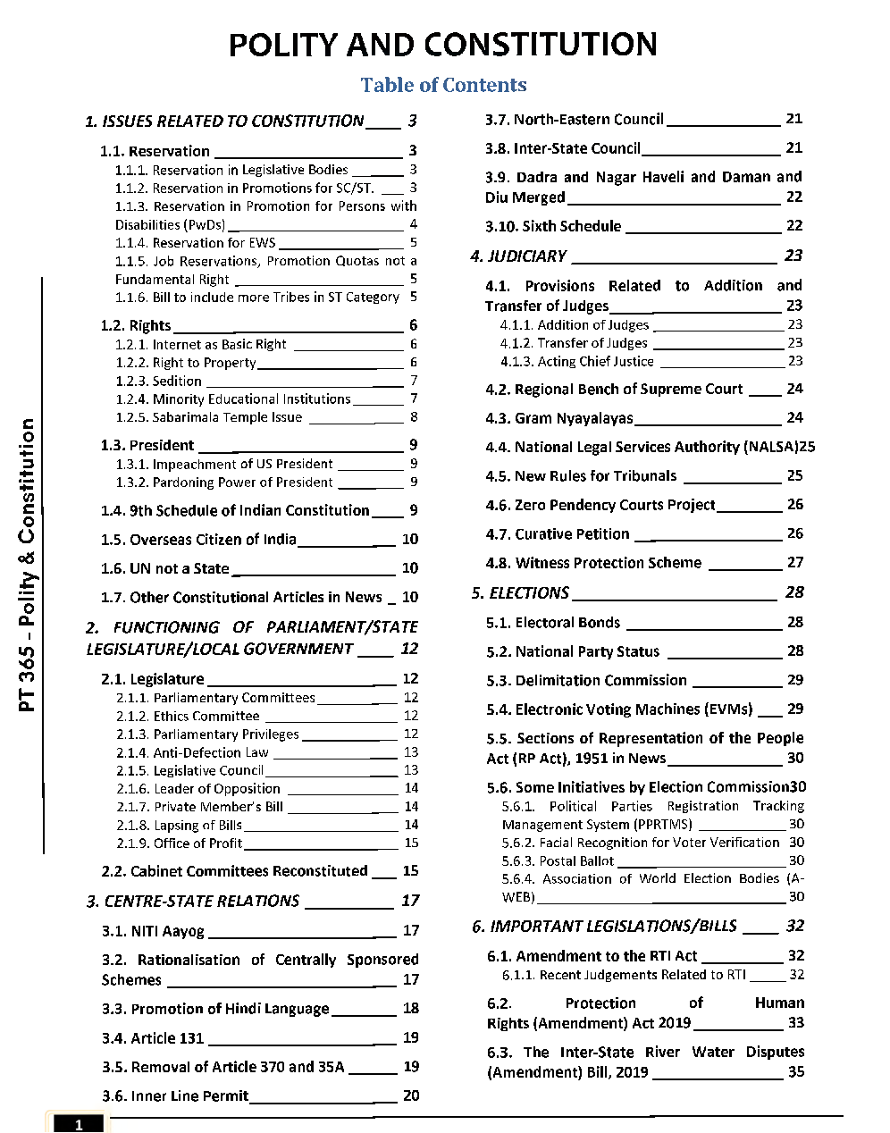 IAS Exam 365 Polity And Constitution Study Material - Page 2