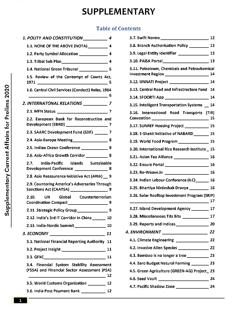 IAS Exam Supplementary Material 2020 Study Material - Page 2