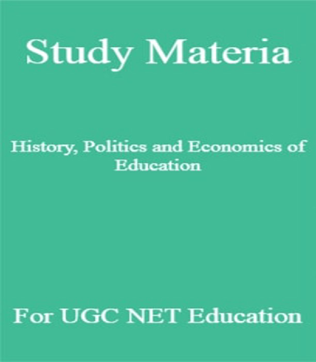Study Material History ,Politics and Economics For UGC NET  Education - Page 1