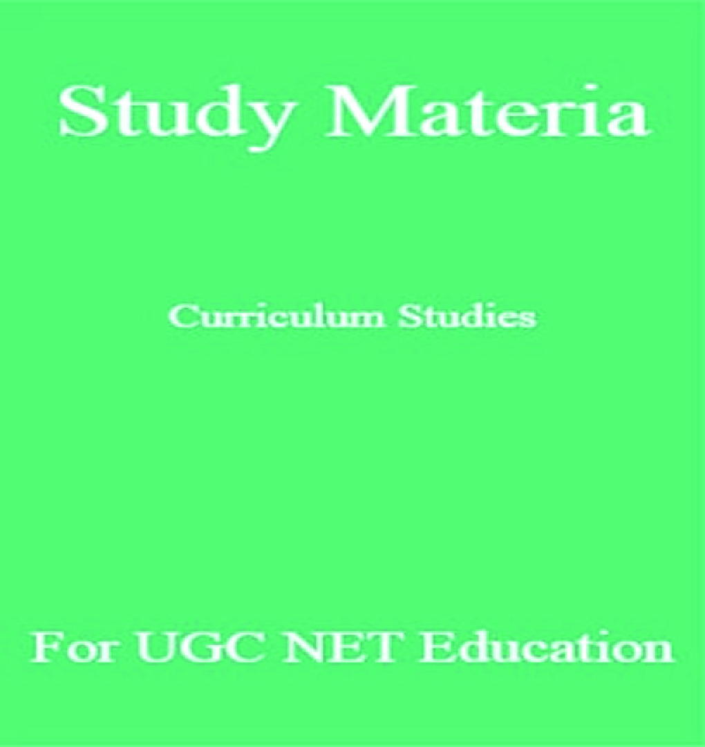 Study Material Curriculum Studies For UGC NET  Education - Page 1