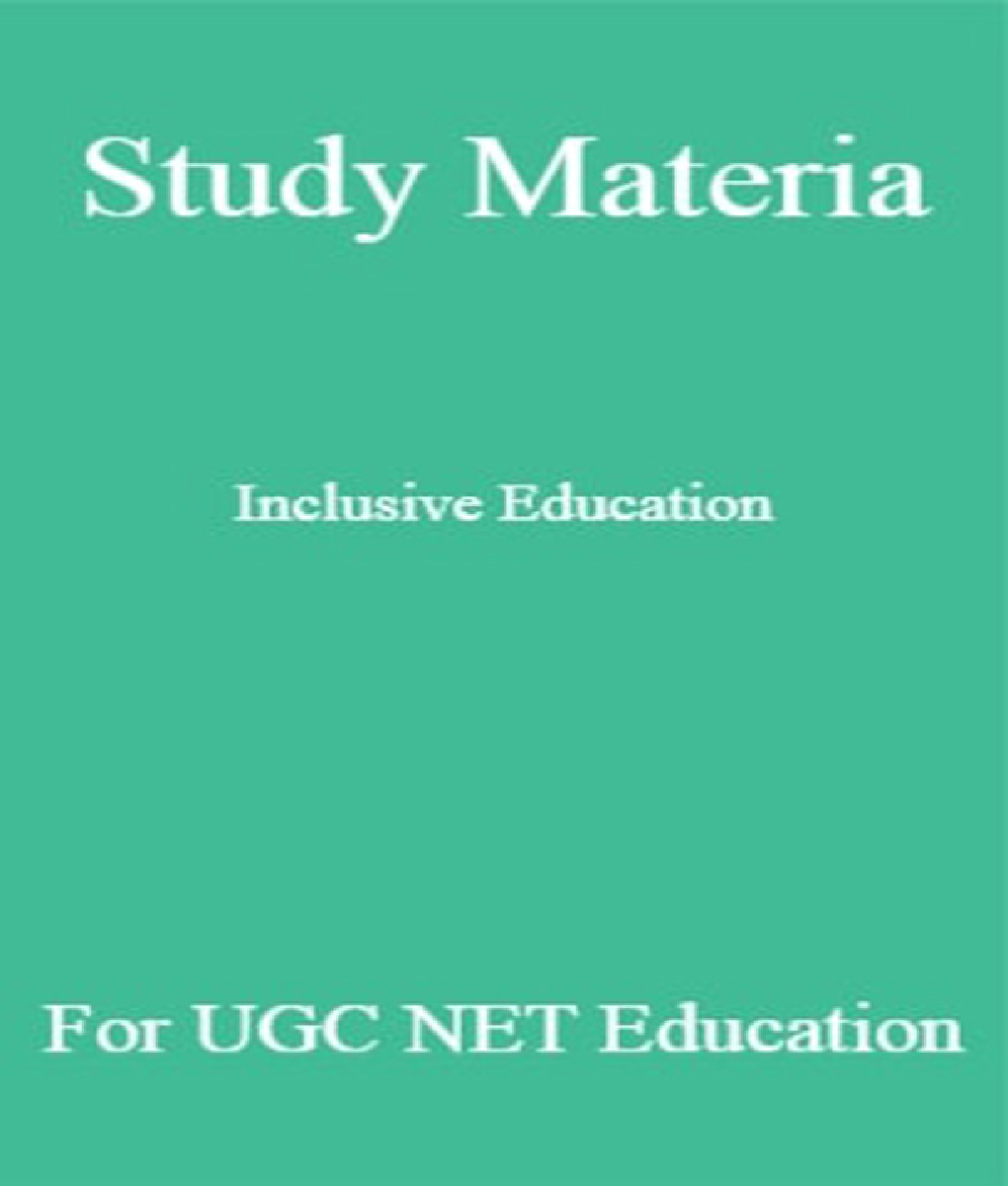 Study Material Inclucive Education  For UGC NET  Education - Page 1