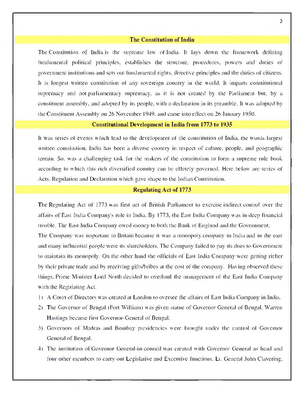 MPPSC Study Notes Indian Constitution - Page 3