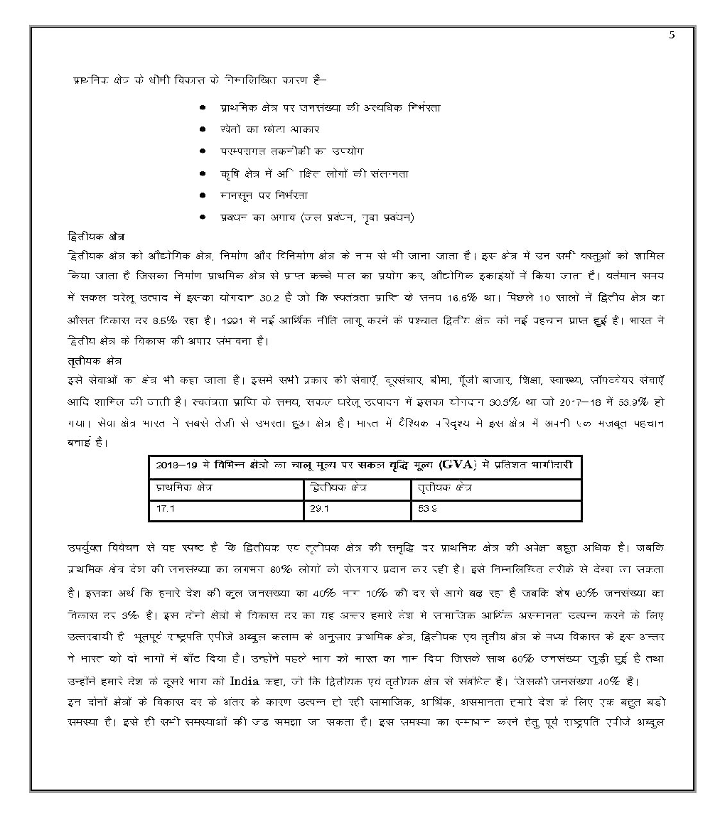 MPPSC Study Notes Indian Economic In Hindi - Page 5