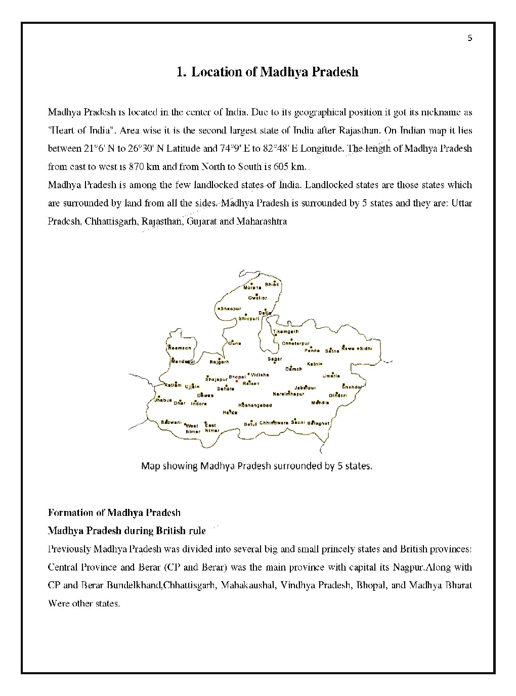 MPPSC Study Notes MP In English - Page 5