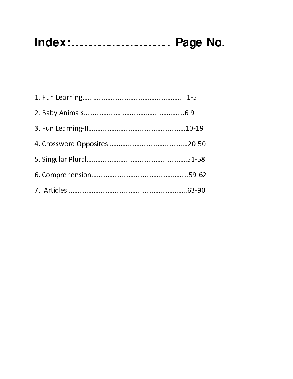 English Worksheet For Class-1 - Page 2