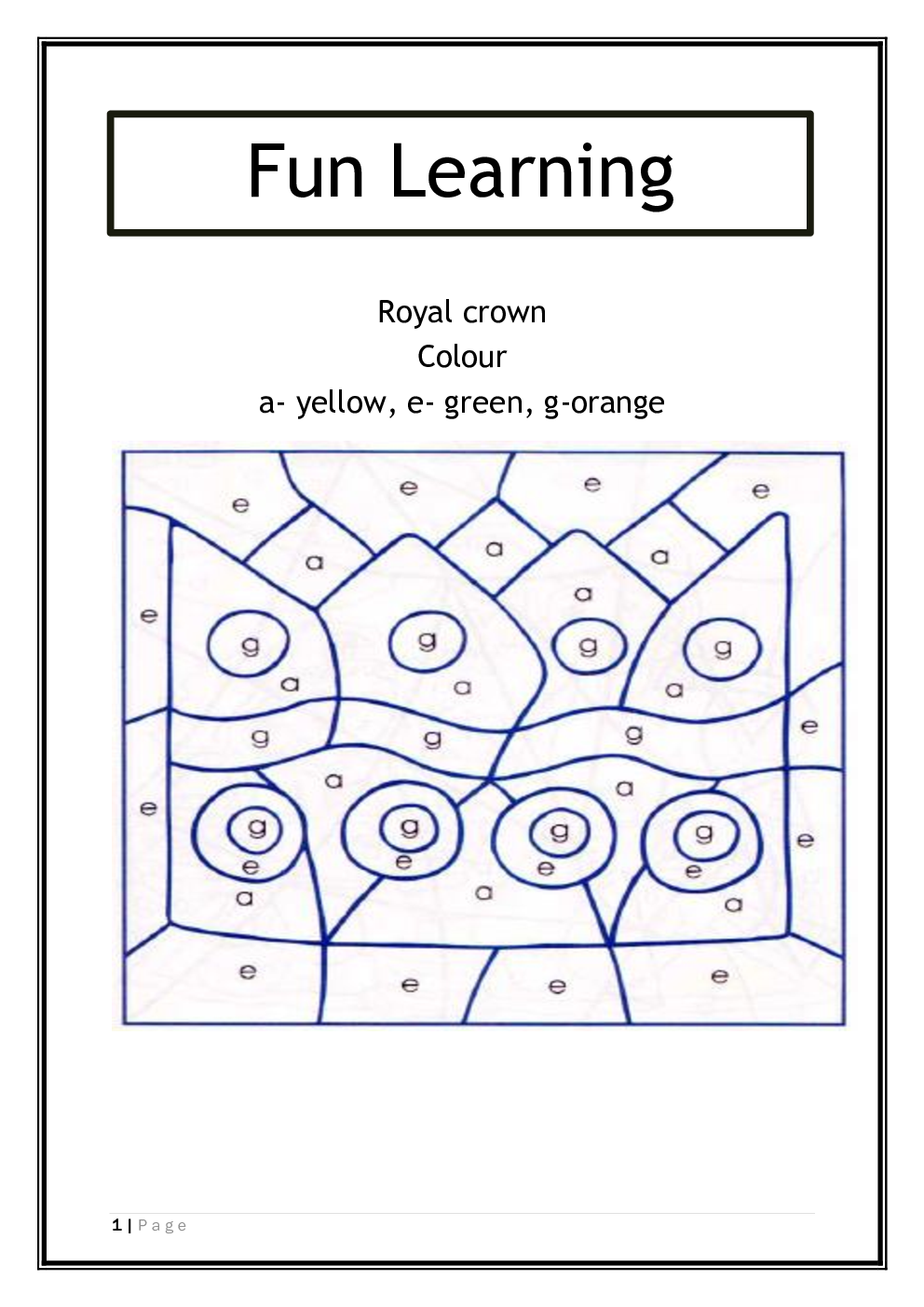 English Worksheet For Class-1 - Page 3