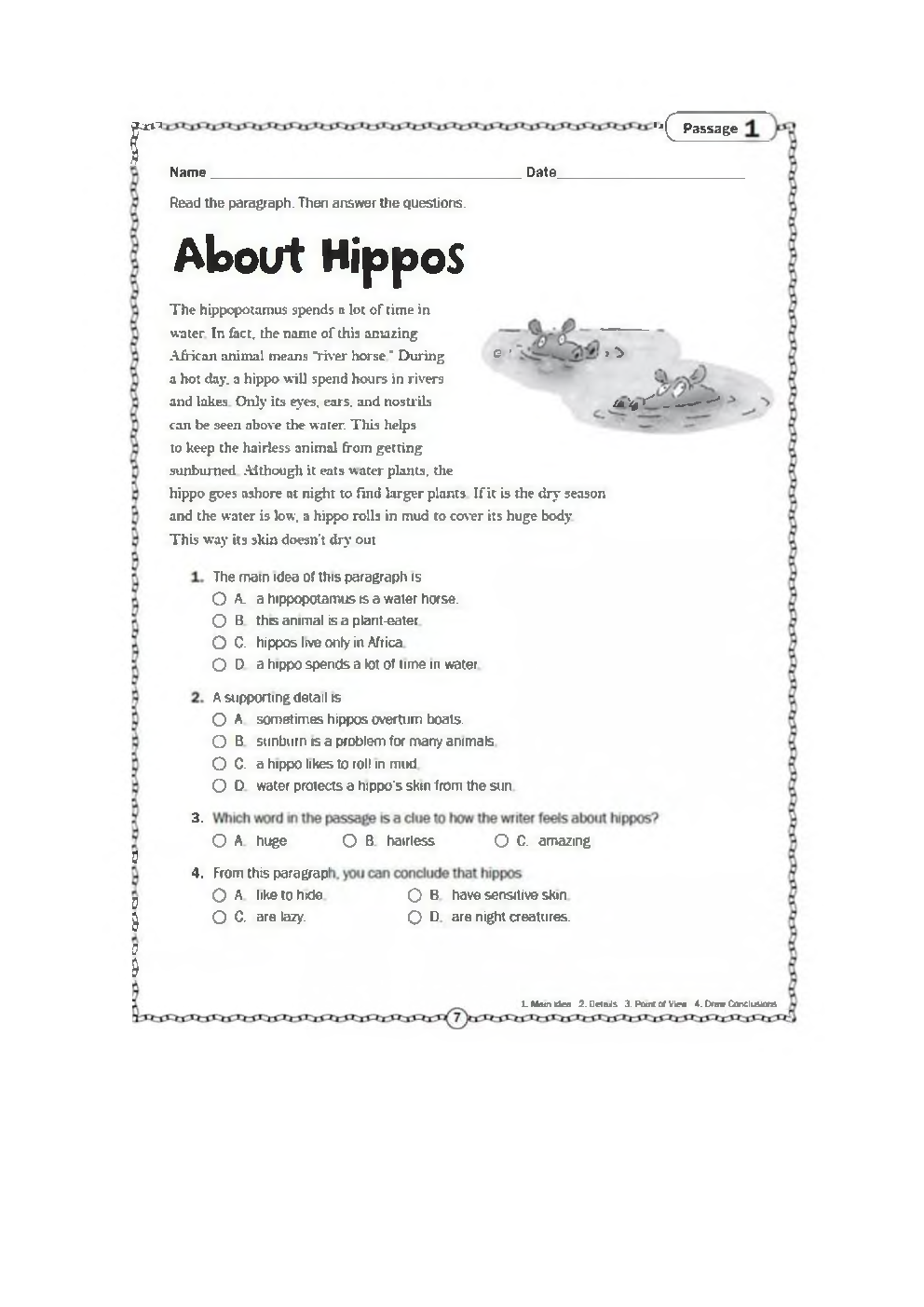 English Worksheet For Class-3 - Page 4