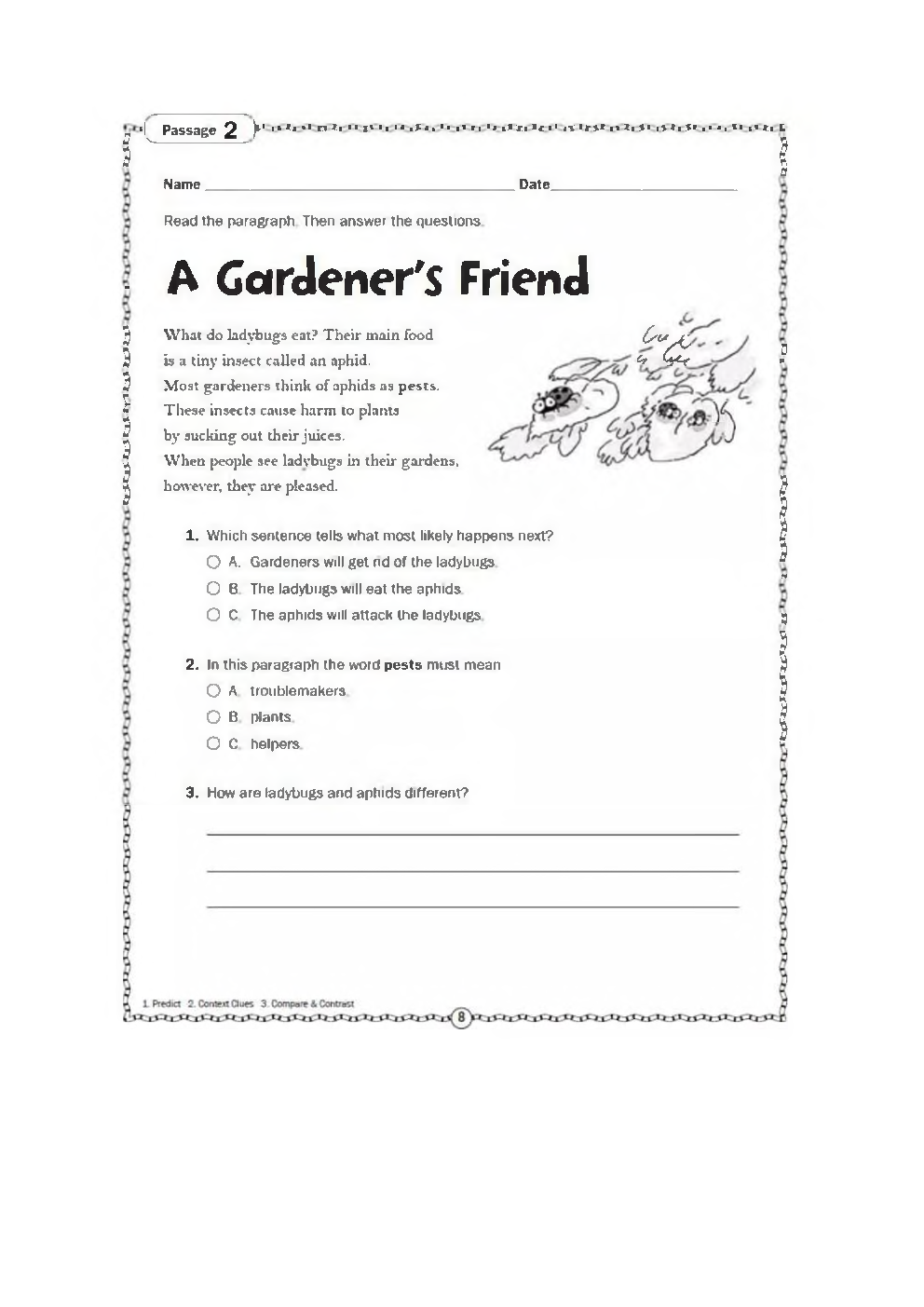 English Worksheet For Class-3 - Page 5