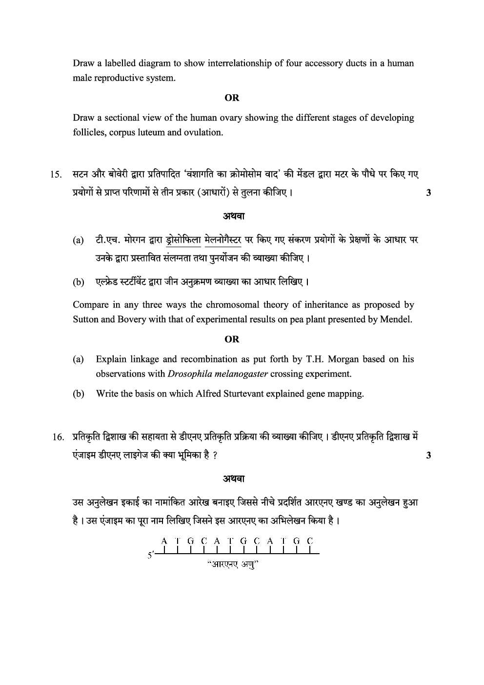 CBSE Class-12 Question Paper For Biology Set-1 2019 - Page 5
