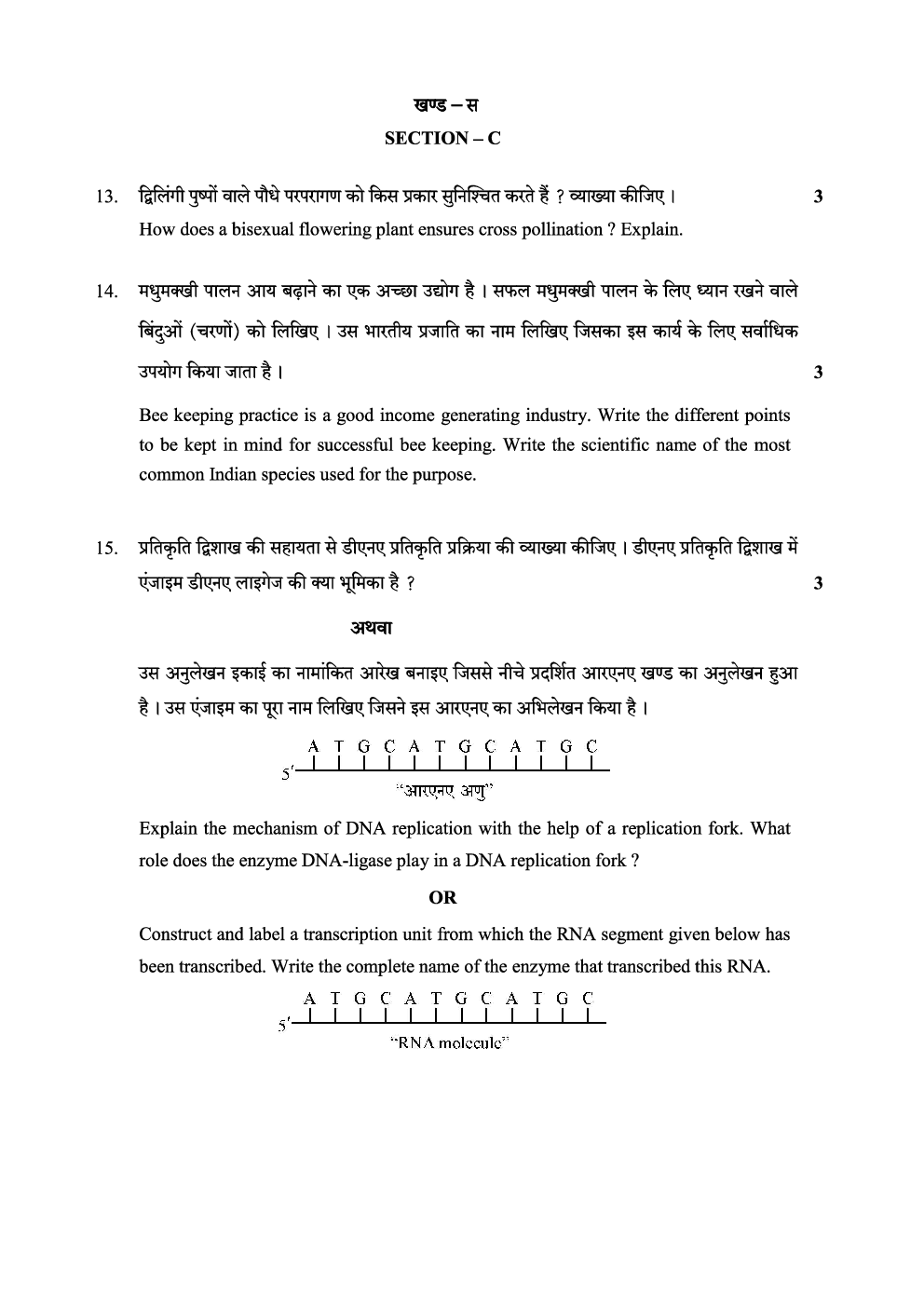 CBSE Class-12 Question Paper For Biology Set-2 2019 - Page 4