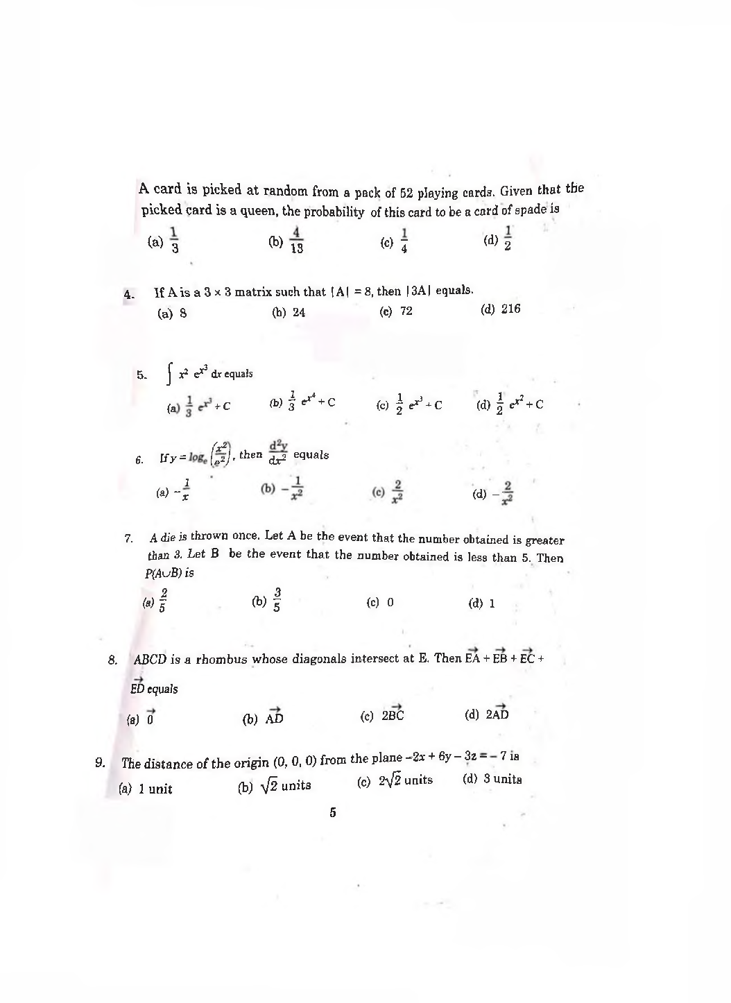 CBSE Class-12 Question Paper For Math’s Set-1 2020 - Page 4