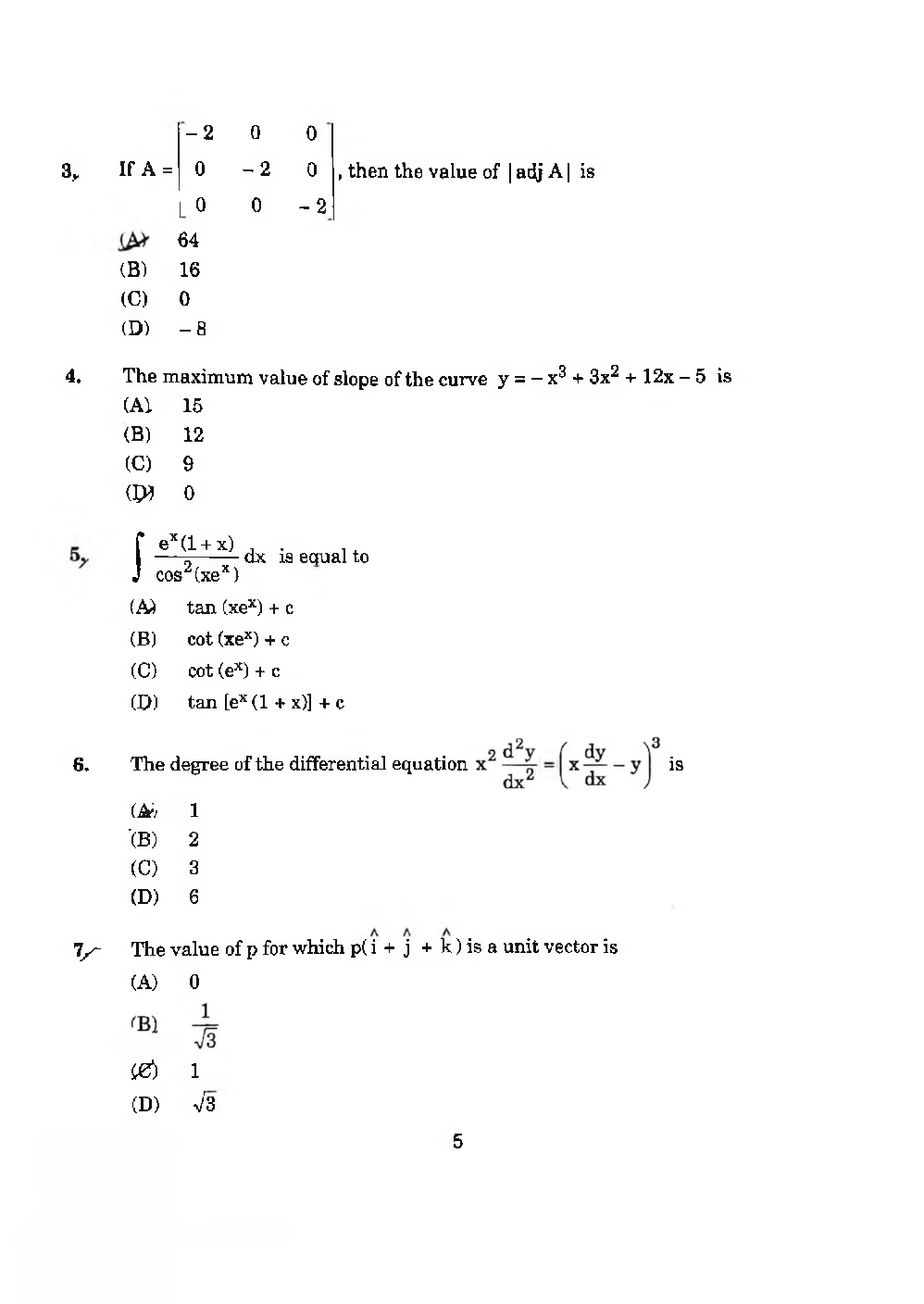 CBSE Class-12 Question Paper For Math’s Set-1 2019 - Page 3