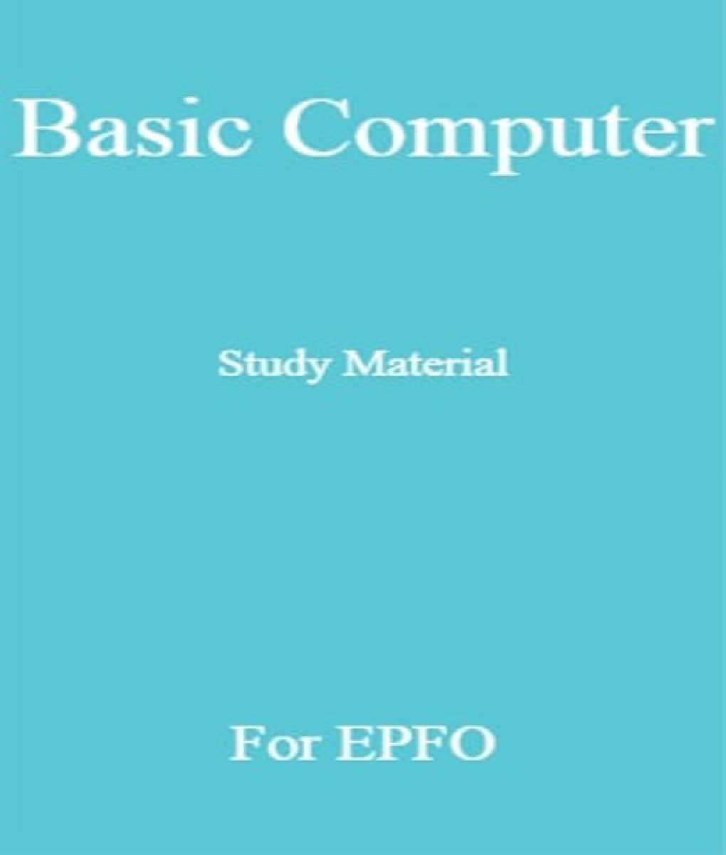 Basic Computer Study Material For EPFO - Page 1