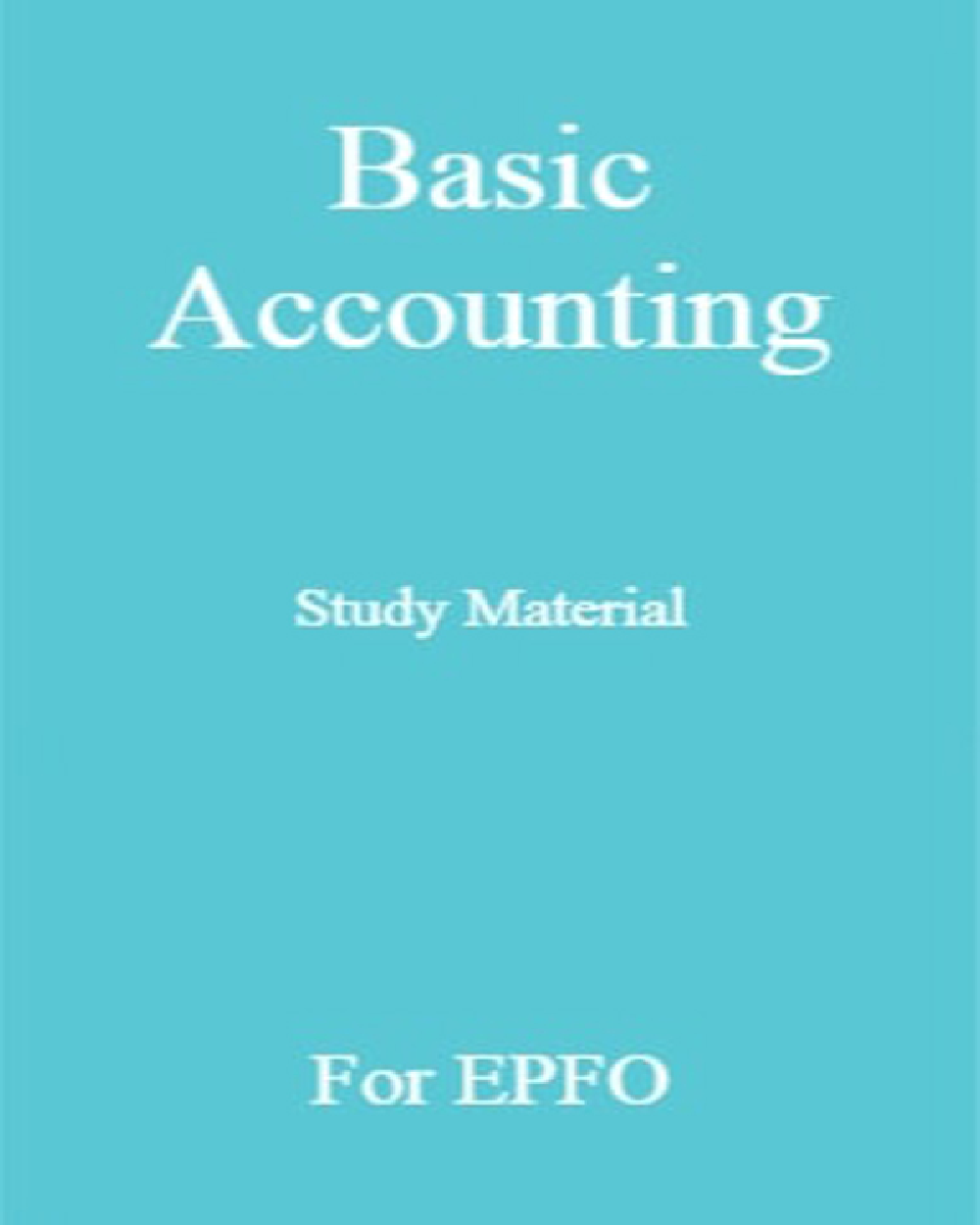 Basic Accounting Study Material For EPFO - Page 1