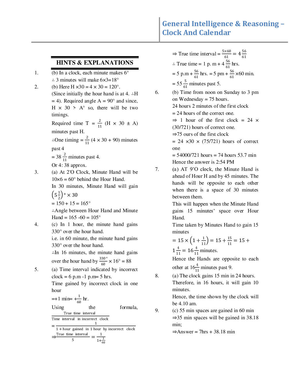 Calendar And Clock Study Material For EPFO - Page 4