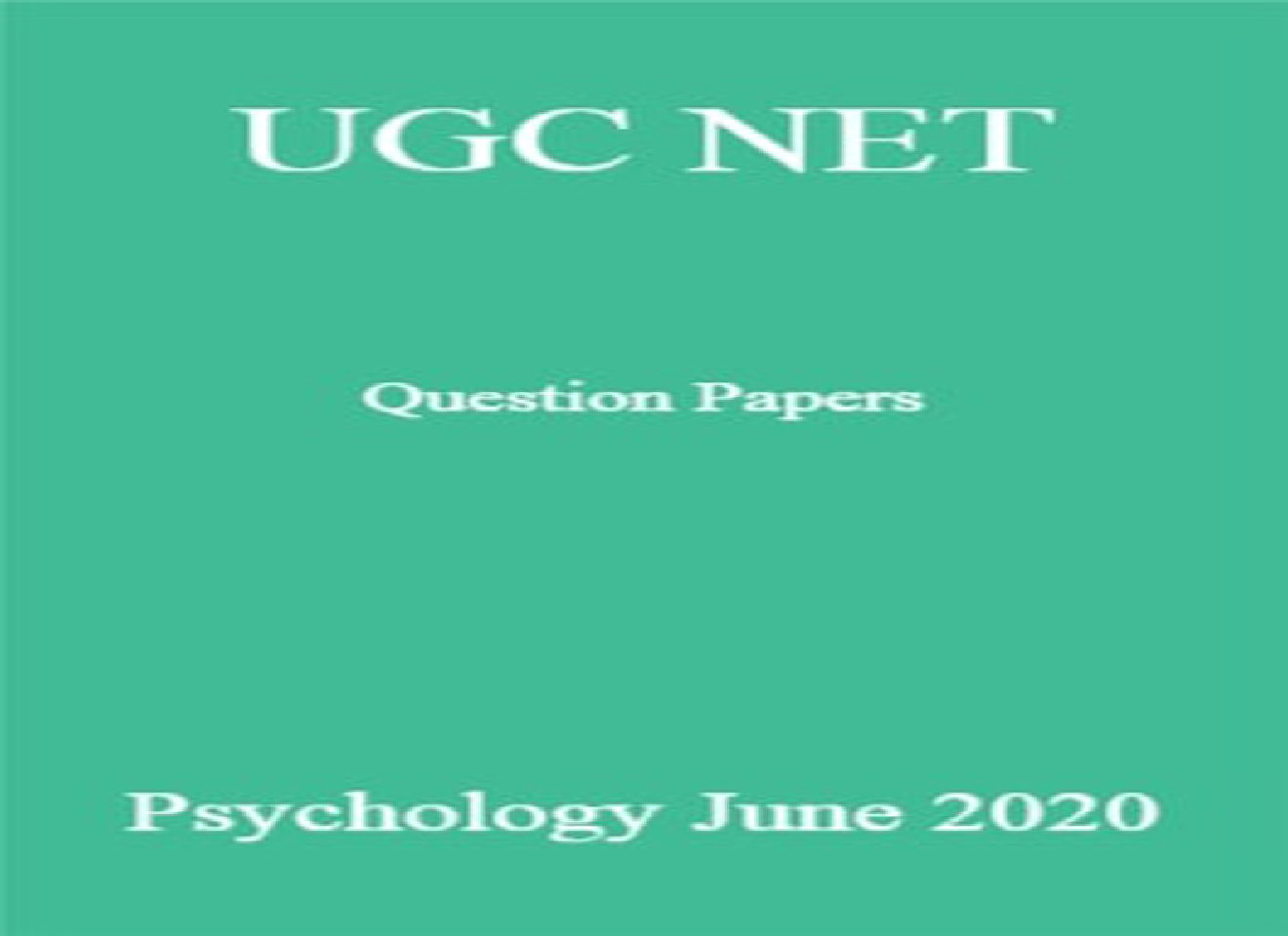 UGC NET Question Papers Psychology June 2020 - Page 1