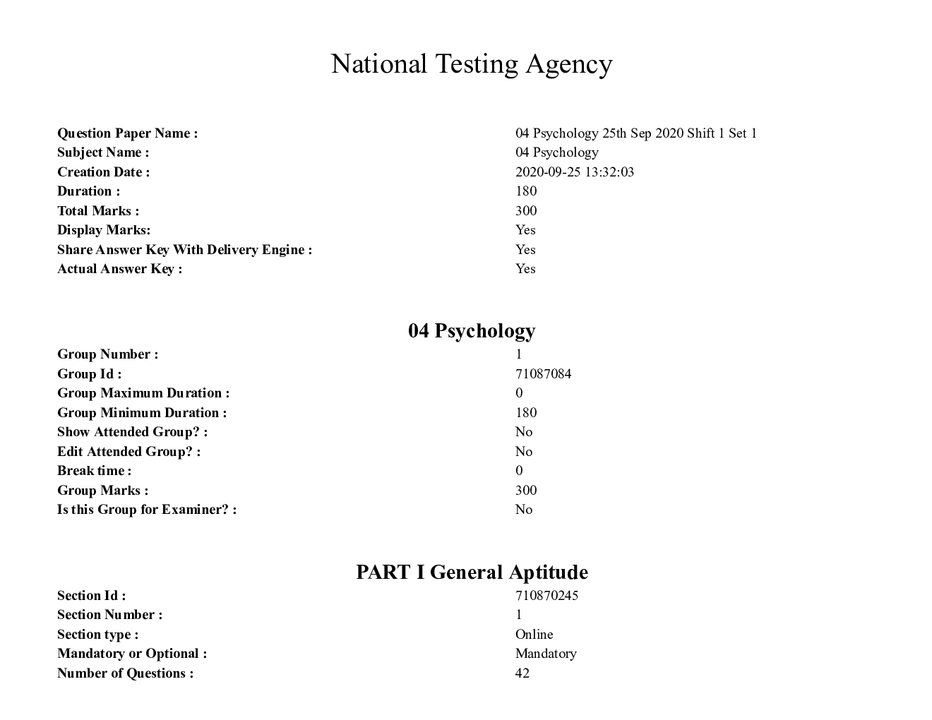 UGC NET Question Papers Psychology June 2020 - Page 2