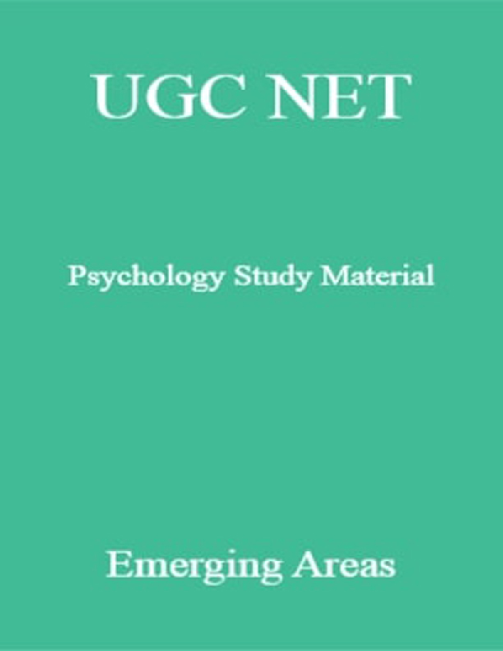 UGC NET Psychology Study Material Emerging Area - Page 1
